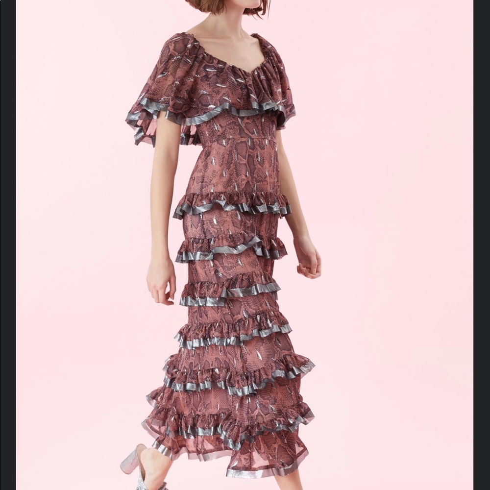 Rebecca Taylor snake print silk dress